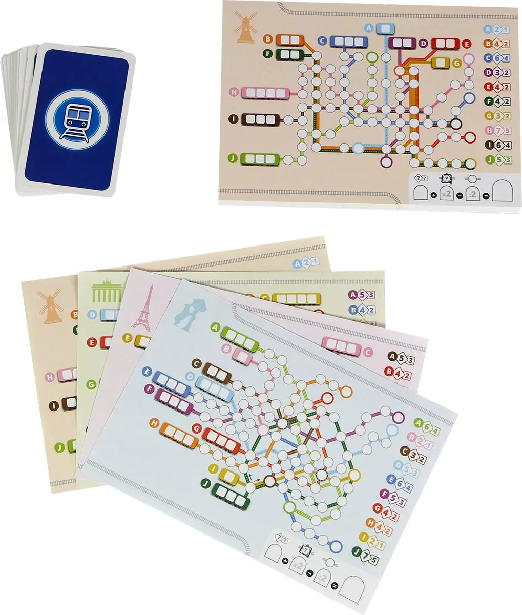 999 Games Metrolijn Flip & Write Kaartspel - 6 Spelers
