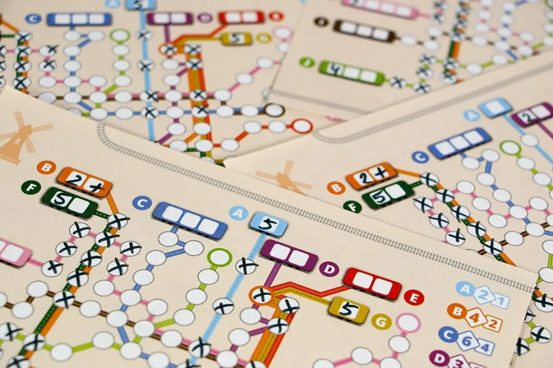999 Games Metrolijn Flip & Write Kaartspel - 6 Spelers