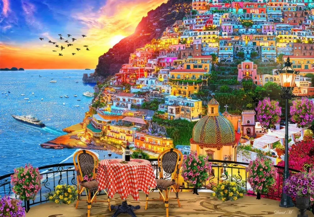 Bluebird Puzzle Positano Italy 1000 Stuks - Meerkleurig