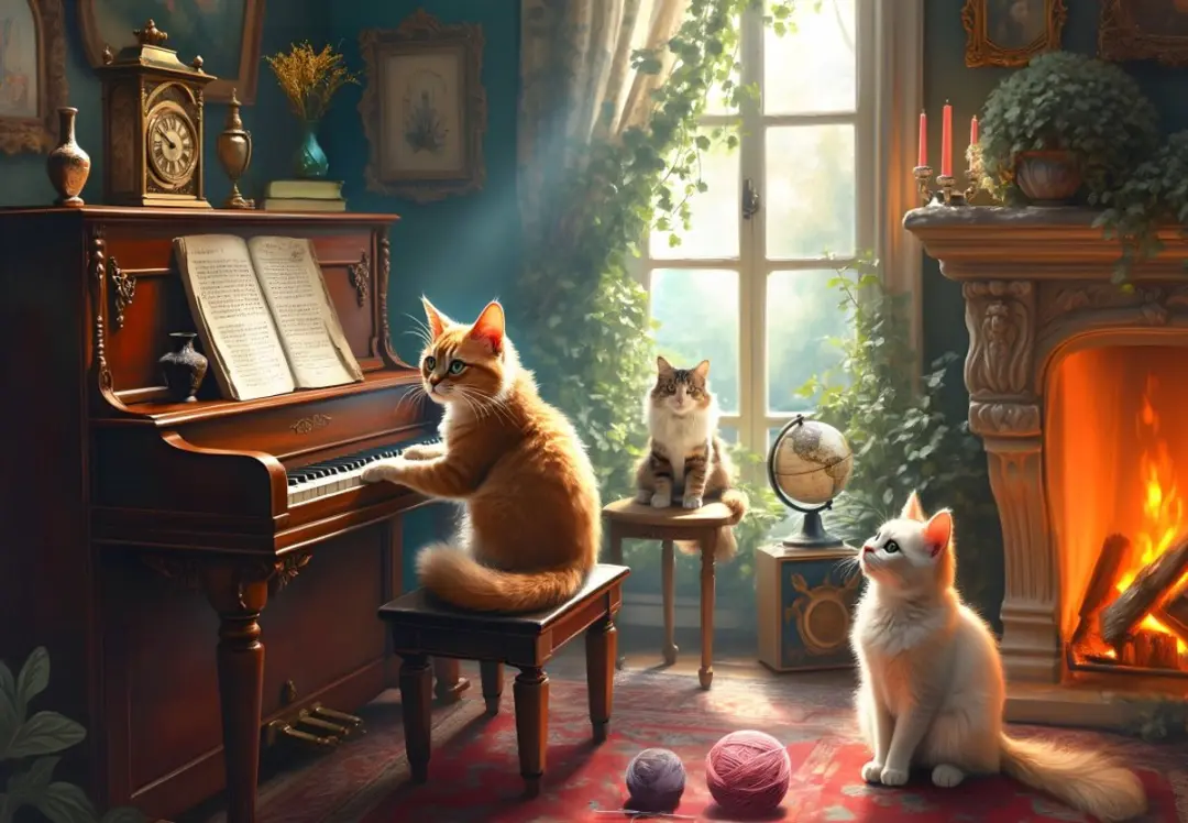 Bluebird Puzzle katten puzzel Feline Concerto