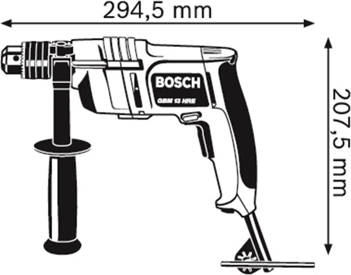 Bosch Professional GBM 13 HRE Boormachine - Steen
