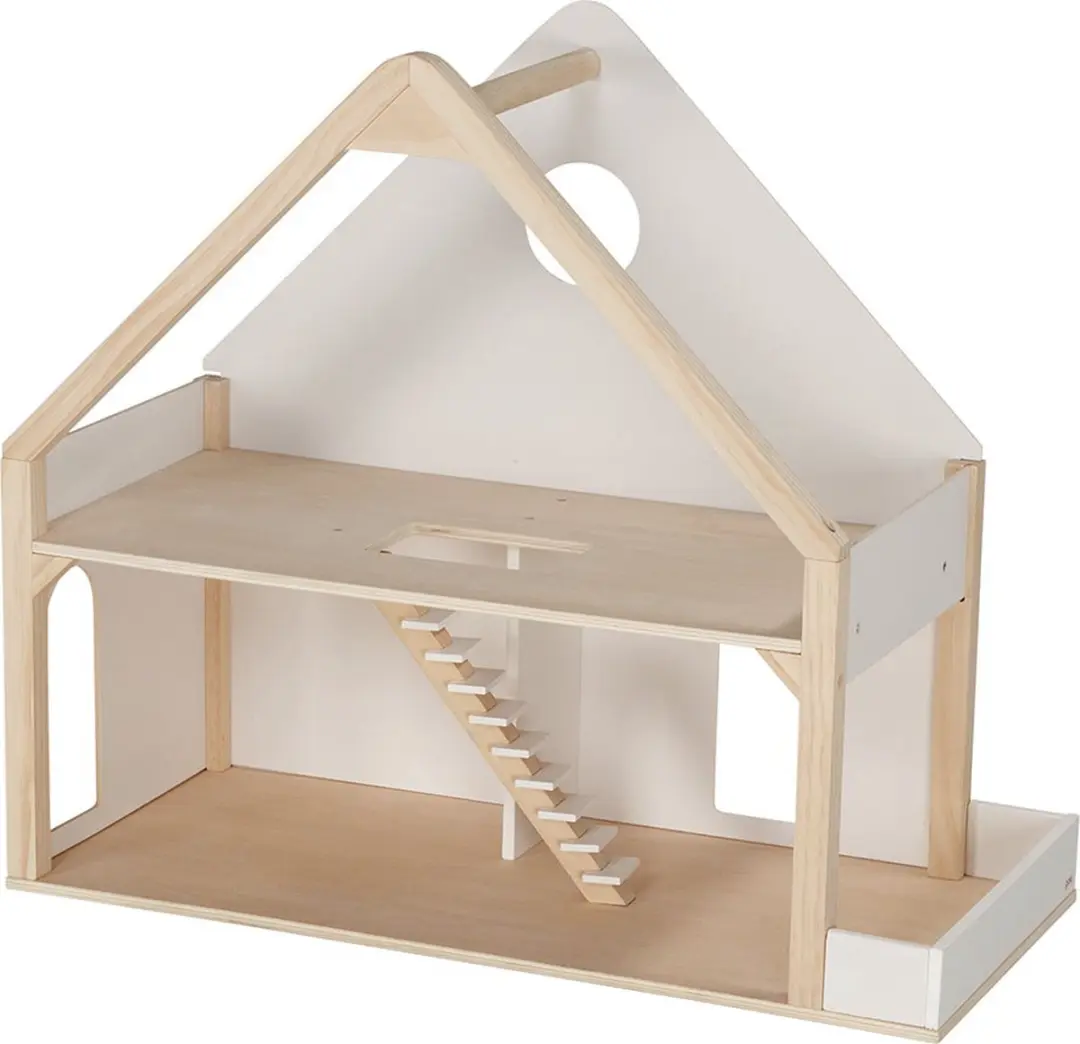 Poppenhuis: 2 ETAGENHUIS 74x33,5x66cm, hout, 3+
