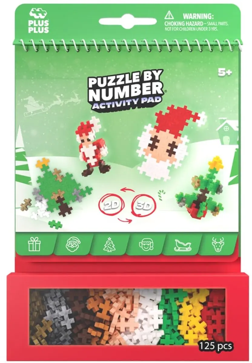 Plus-Plus Activity Pad Kerst Bouwset 125 Stuks