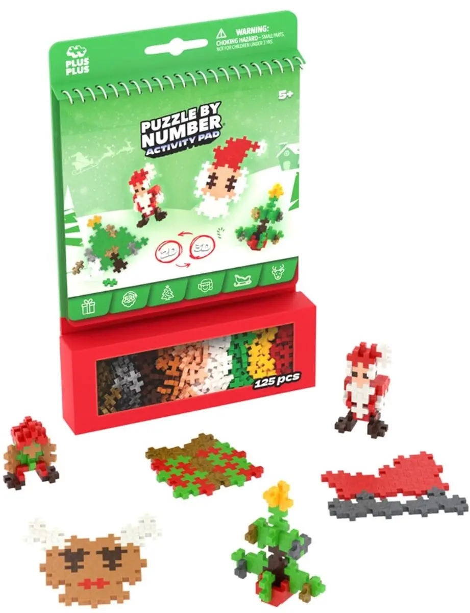Plus-Plus Activity Pad Kerst Bouwset 125 Stuks