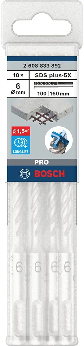 Bosch Professional SDS plus-5X Hamerboor 6x100x160