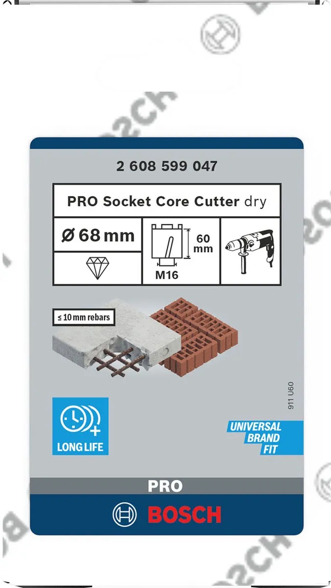 Bosch Professional Diamantboor Droog 68mm - Metaal