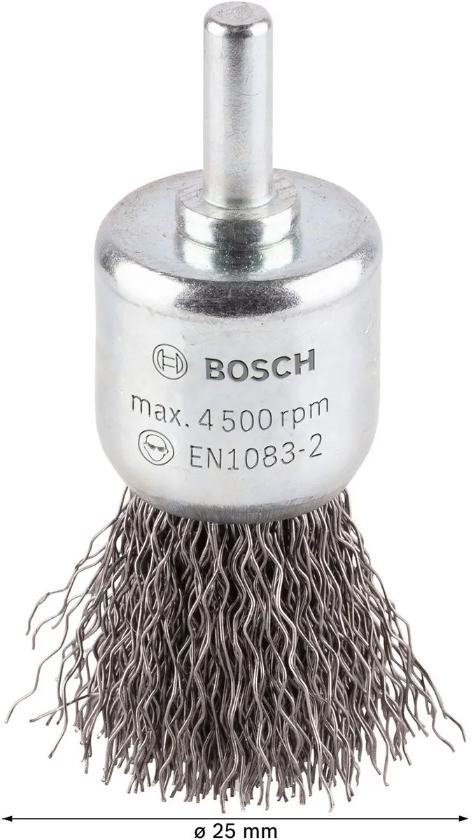 Bosch Professional Penseelborstel 6mm 25 Gegolfd Staal