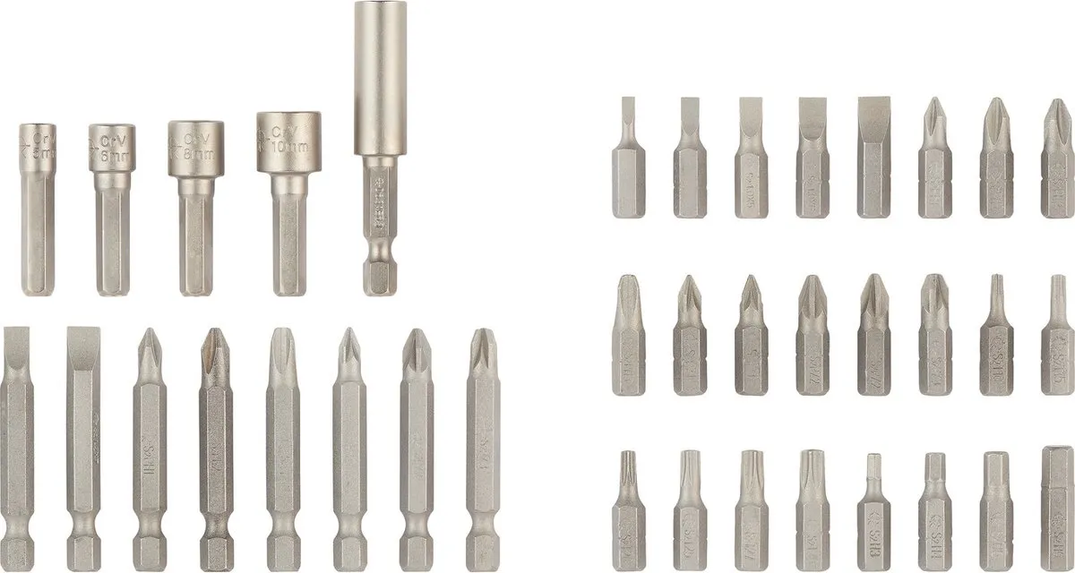 PARKSIDE Bitschroevendraaierset 37-delig - 32 bits, 4 steeksleutels