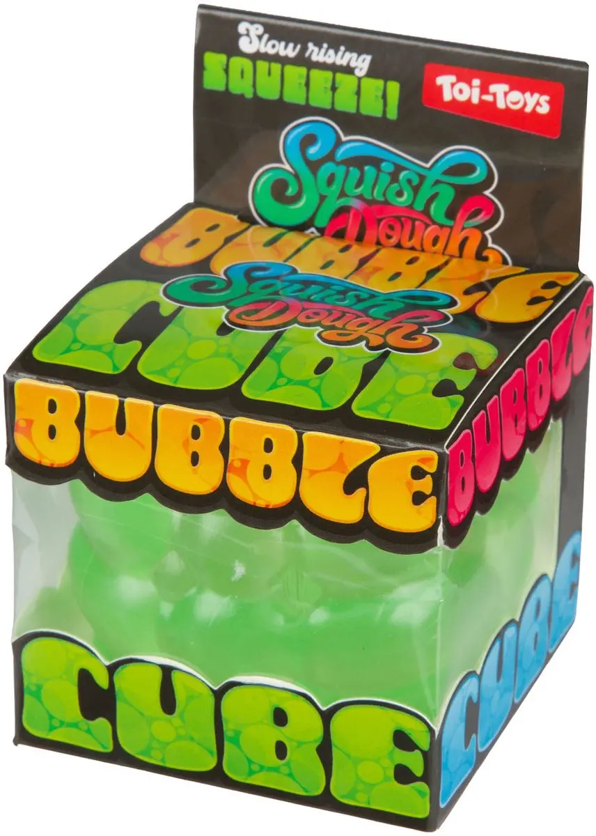 Toi-Toys Squishdough Knijpkubus Bubbel 5,5cm 200g - afbeelding 2 van 2