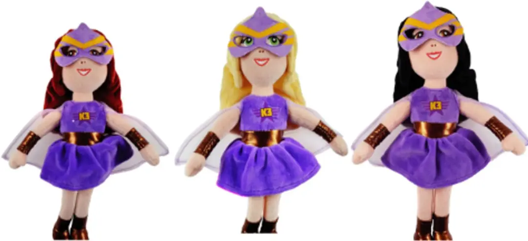 K3 Superhelden Knuffels Voordeelset 3 stuks
