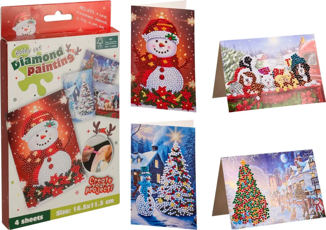Koopman Diamond Painting Kerstkaarten