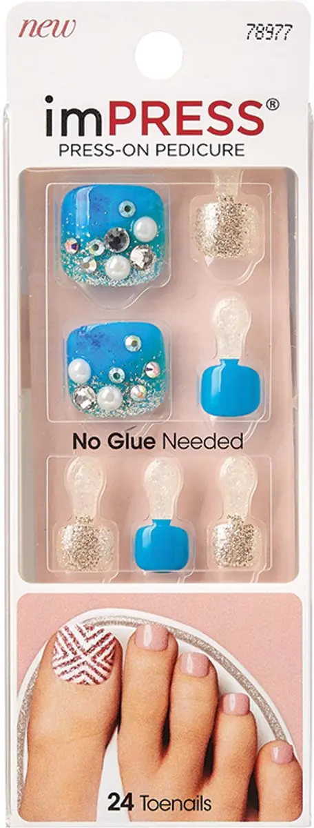 KISS Aqua imPRESS Press-On Pedicure