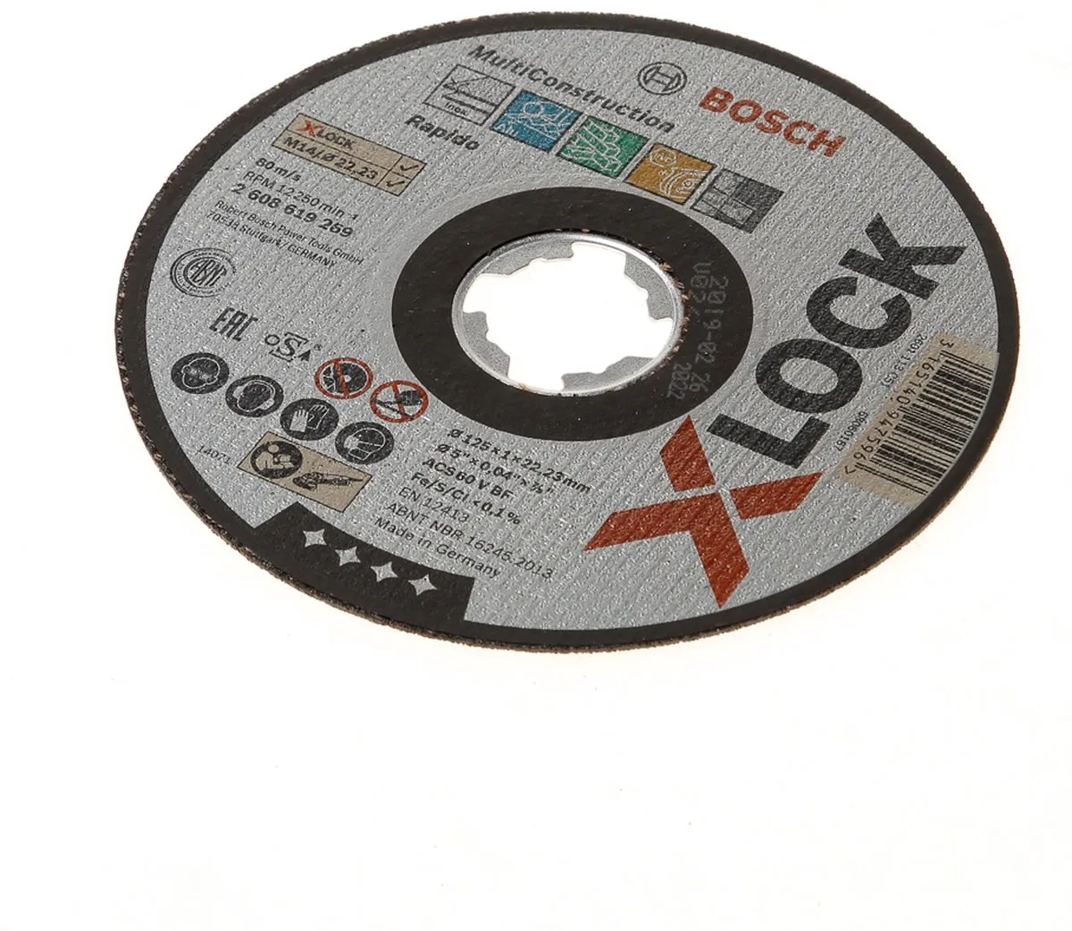 Bosch Professional Xlock Rapido Doorslijpschijf 125mm Metaal