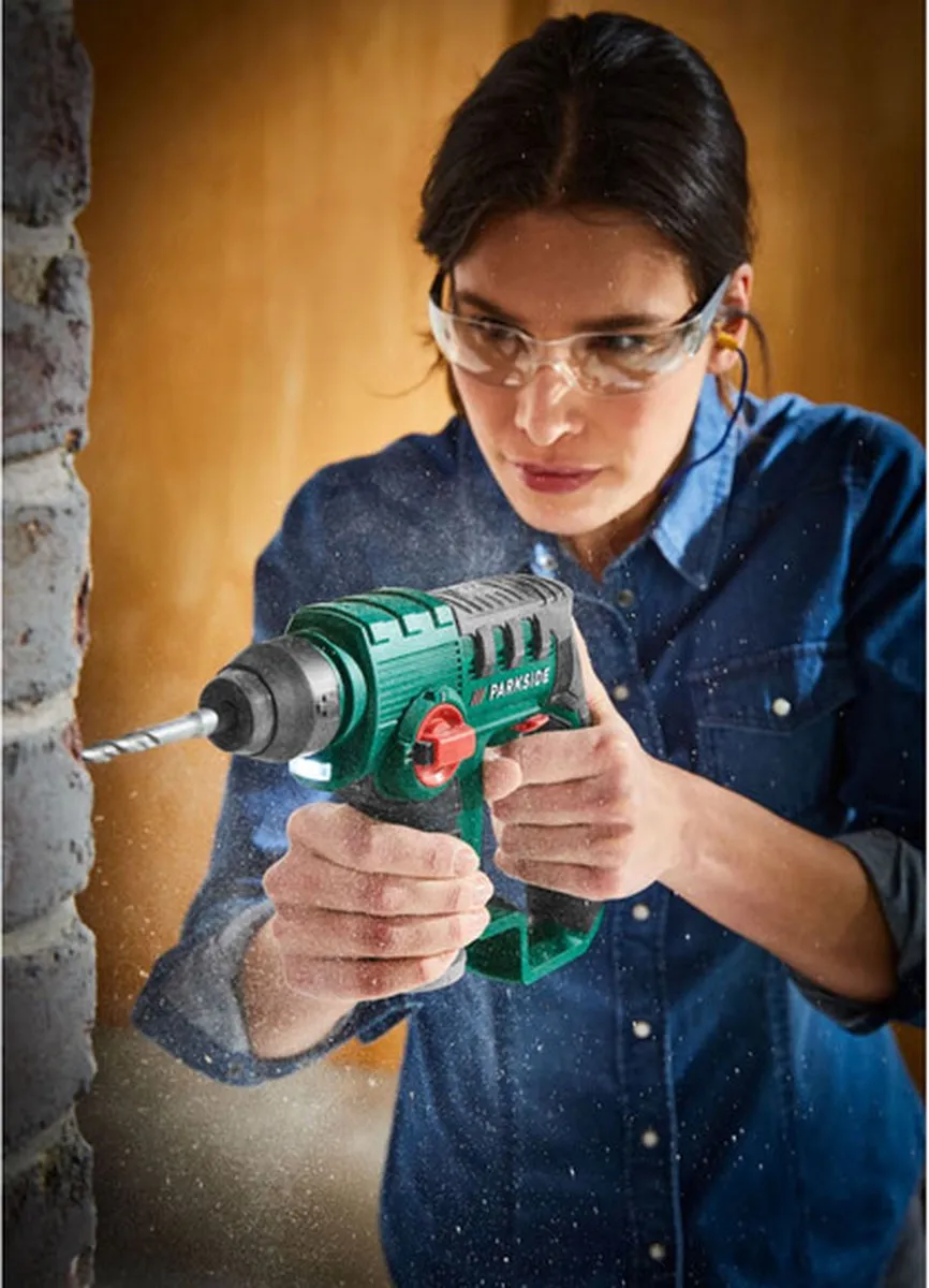 PARKSIDE Accu-klopboor 12V - 10mm Beton/Hout/Metselwerk