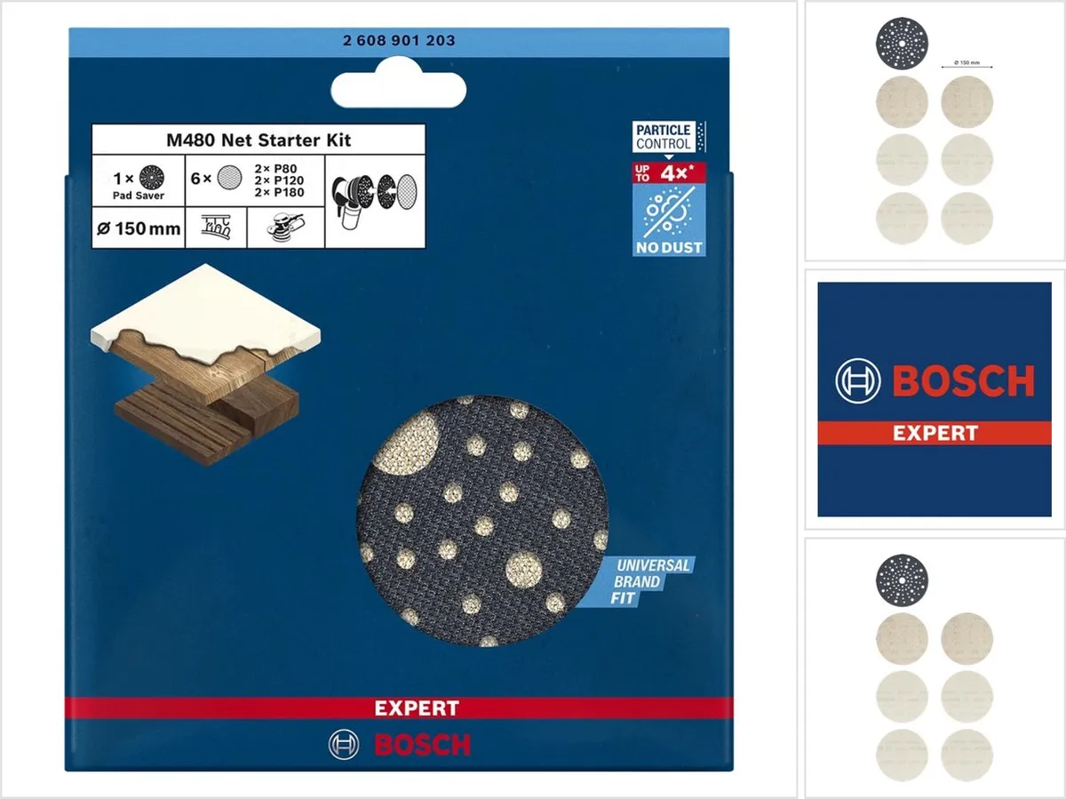 Bosch Professional EXPERT M480 Schuurnetset 7 Stuks