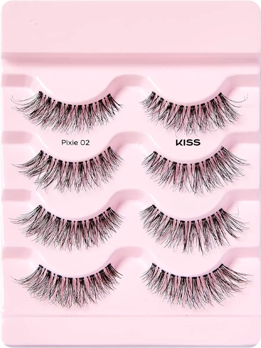 Kiss Blowout Pixie Kunstwimpers op strip - 4 Stuks - Natuurlijk zwart - afbeelding 2 van 5