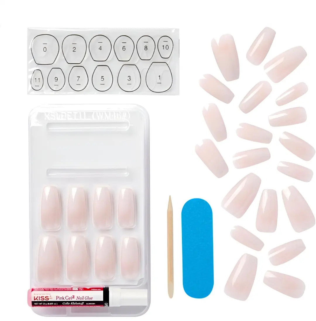 Kiss Ballerina Tips Nude Ombre L - 28 Stuks - afbeelding 6 van 6