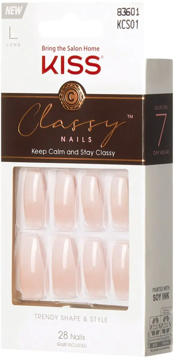 Kiss Ballerina Tips Nude Ombre L - 28 Stuks - afbeelding 4 van 6