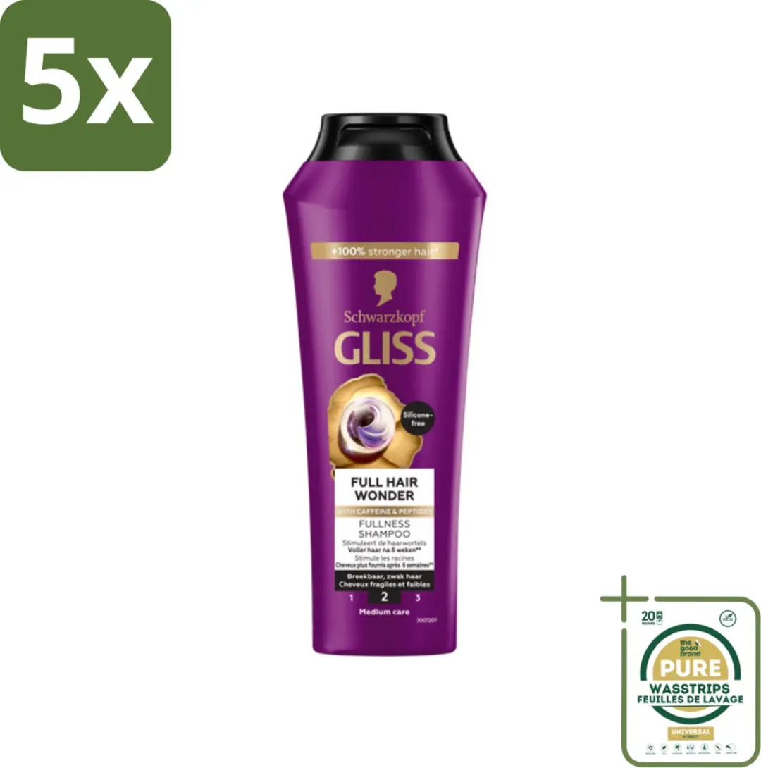 5 x Gliss Shampoo Full Hair Wonder