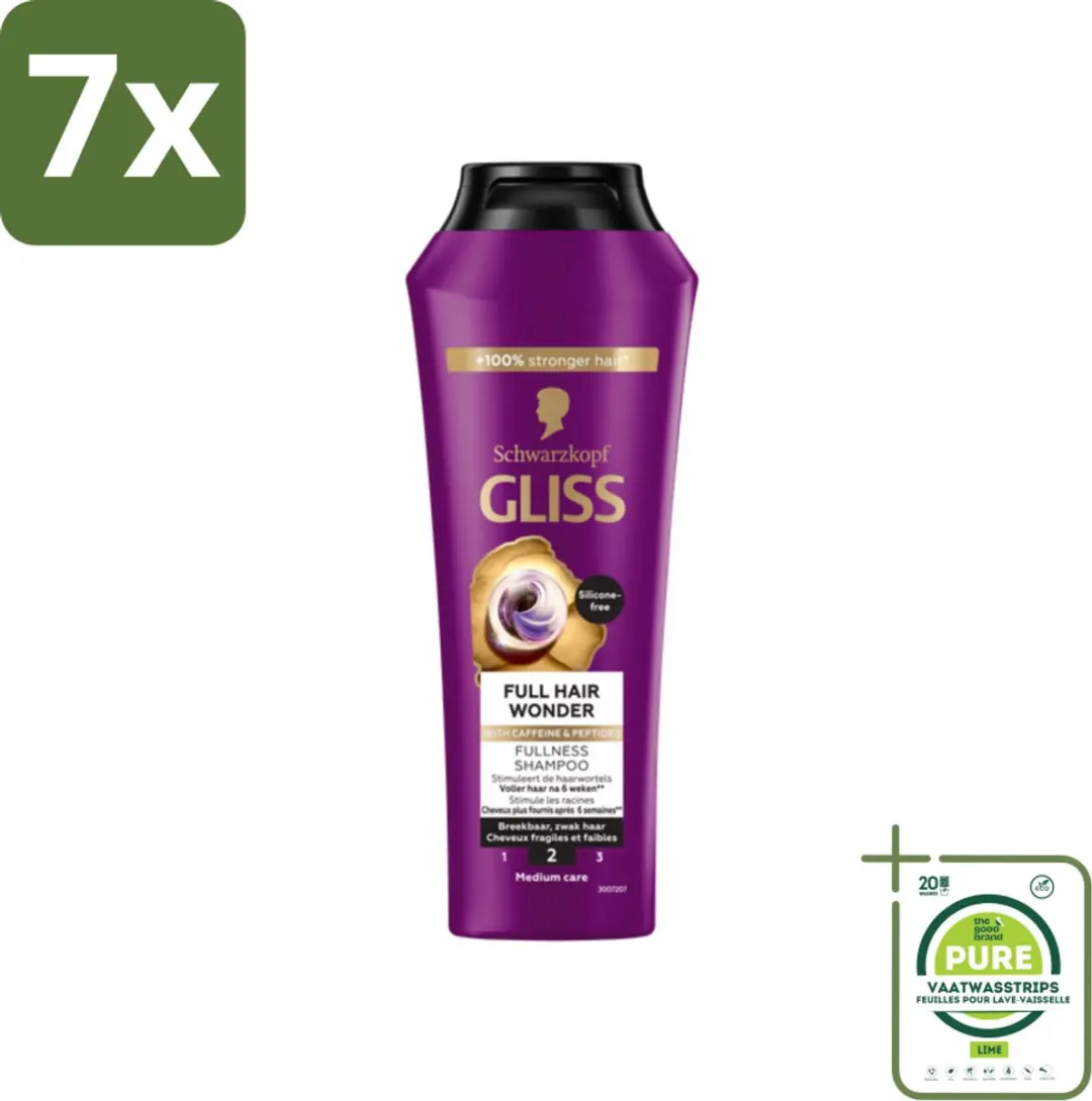 7 x Gliss Shampoo Full Hair Wonder