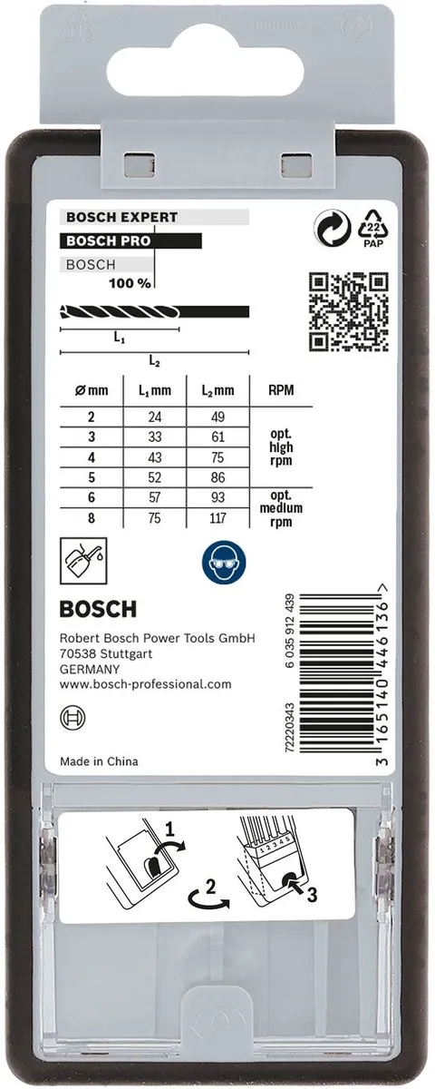 Bosch Professional Metaalborenset HSS-G 6-delig - 135°