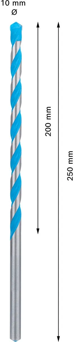 Bosch Professional EXPERT Univeelboor Cyl-9 Multiconstruction 10x200x250
