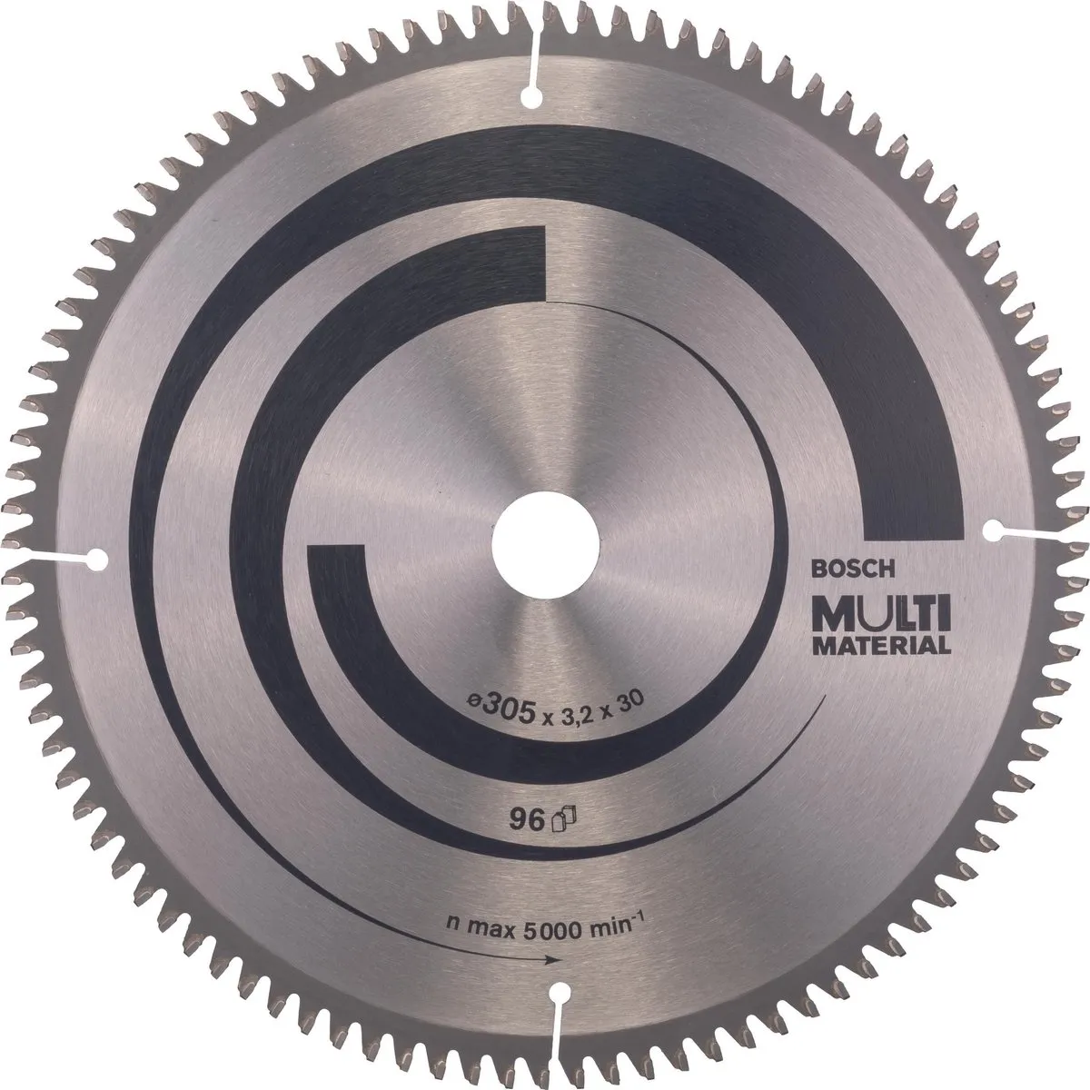 Bosch Professional Cirkelzaagblad CIRKZB MULTI K/V & T 305x30x3,2 96T - Hout