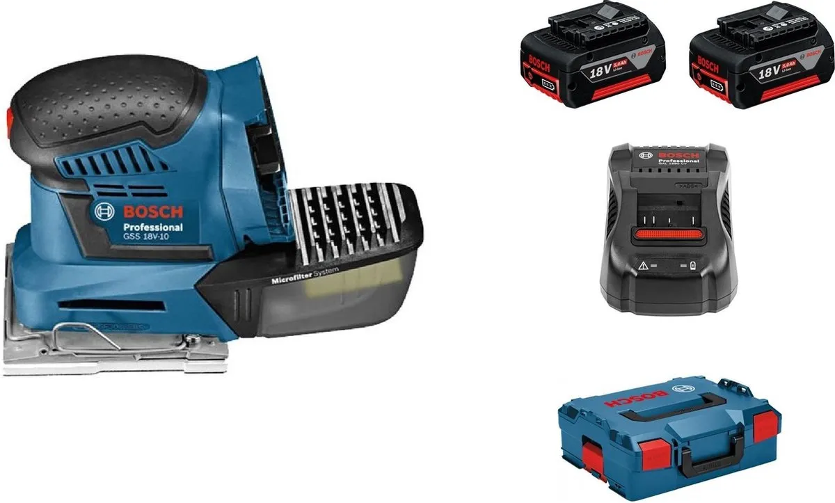 Bosch Professional GSS 18V-10 Accu Vlakschuurmachine