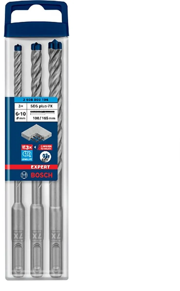 Bosch Professional EXPERT SDS plus-7X Hamerboorset 3-delig