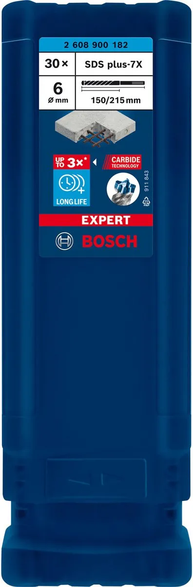 Bosch Professional EXPERT SDS plus-7X Hamerboor 6mm - 30 Stuks