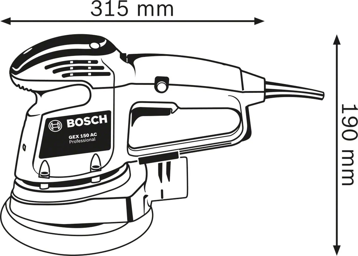 Bosch Professional GEX 34-150 Excenterschuurmachine 0601372800 - afbeelding 6 van 6