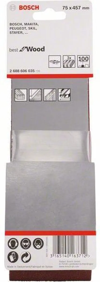 Bosch Professional 3 Banden 75x457mm Best Wood+Paint