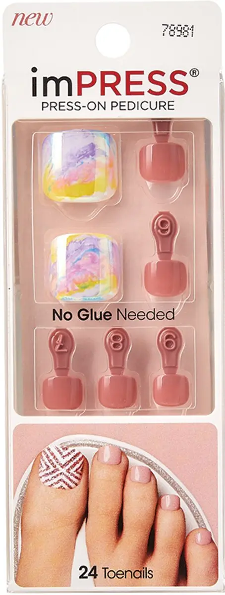 Honey Bee Press-On Pedicure KISS