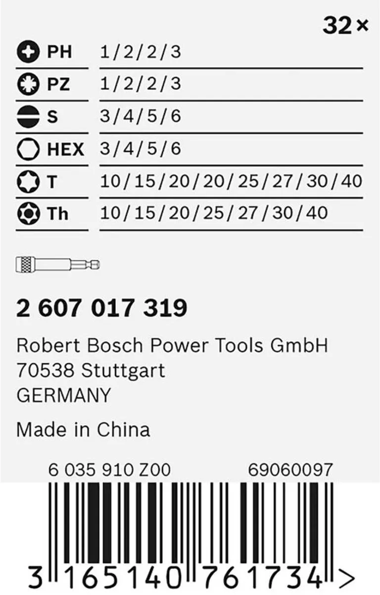Bosch Professional 2607017319 Schroefbitset Pro 31-delig