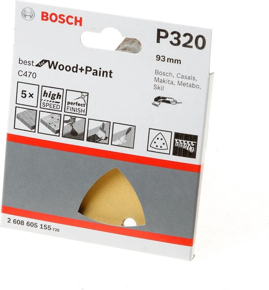 Bosch Professional EXPERT C470 Delta Schuurpapier 93x93mm