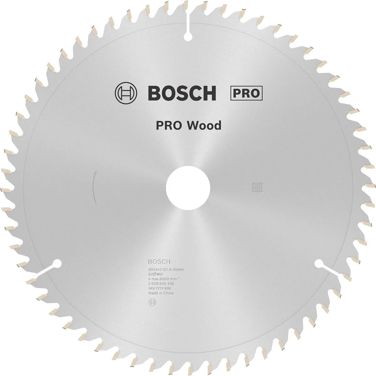 Bosch Professional PRO Wood Cirkelzaagblad 254mm