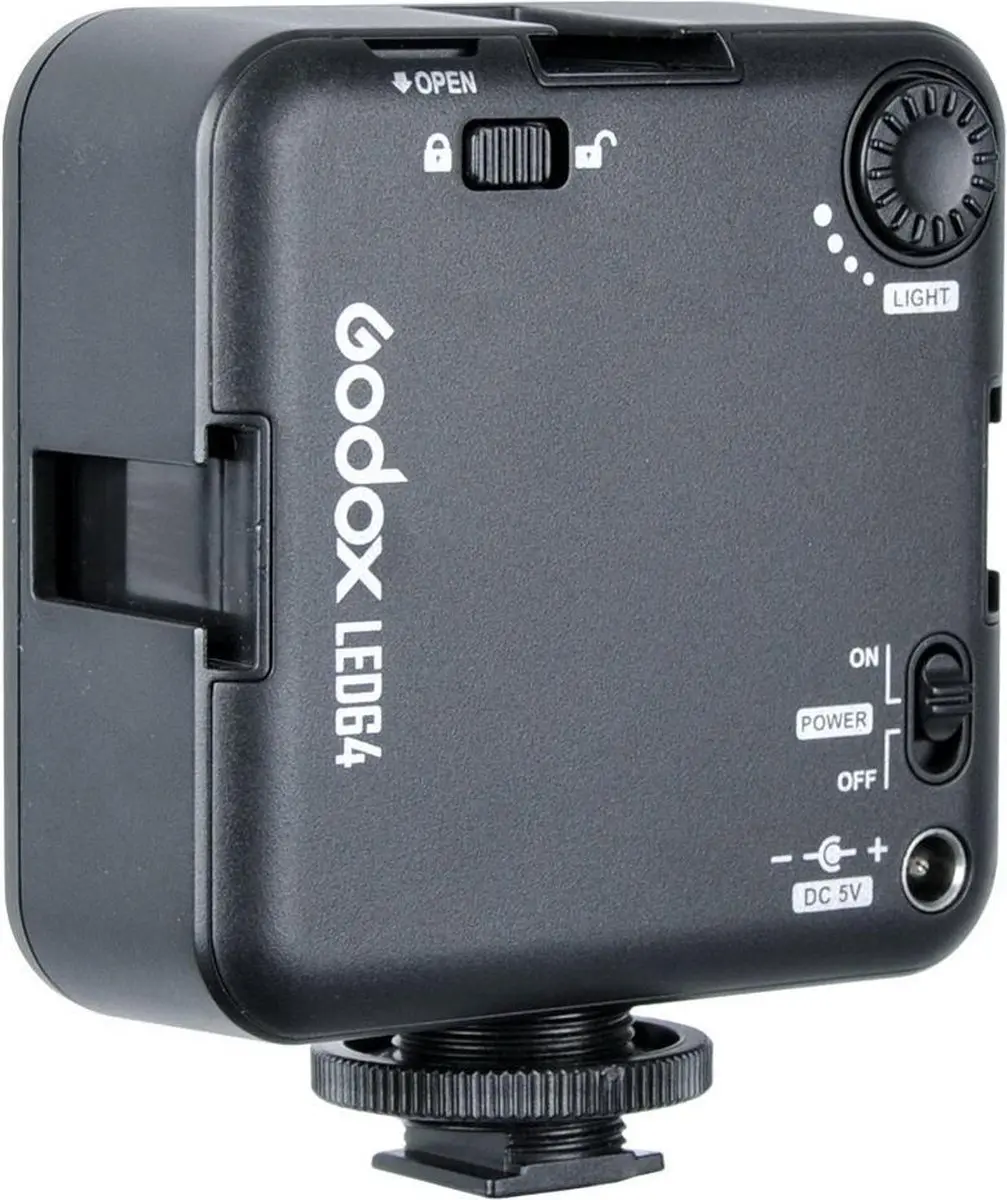 Godox LED64 LED Camera Verlichting - 4x AA - Zwart