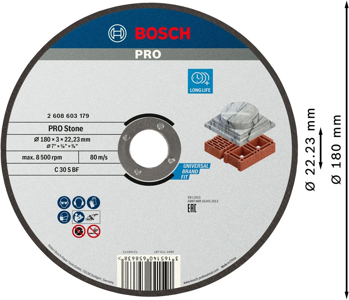 Bosch Professional Doorslijpschijf Standard for Stone C 30 S BF 180mm