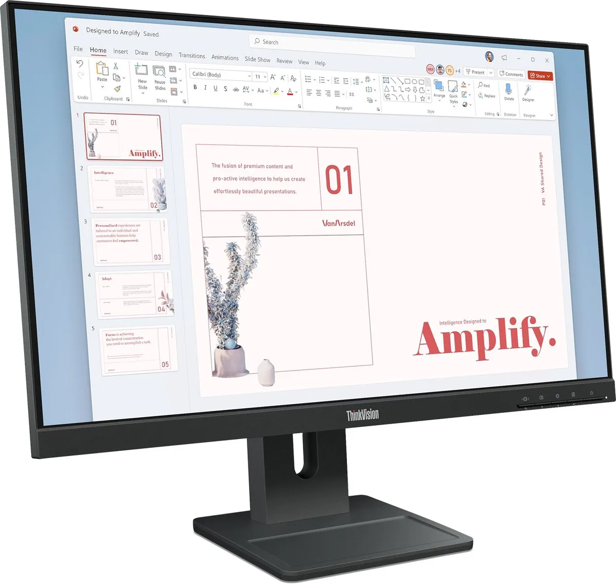 Lenovo ThinkVision E24-40 Monitor 23.8" Full HD - Zwart