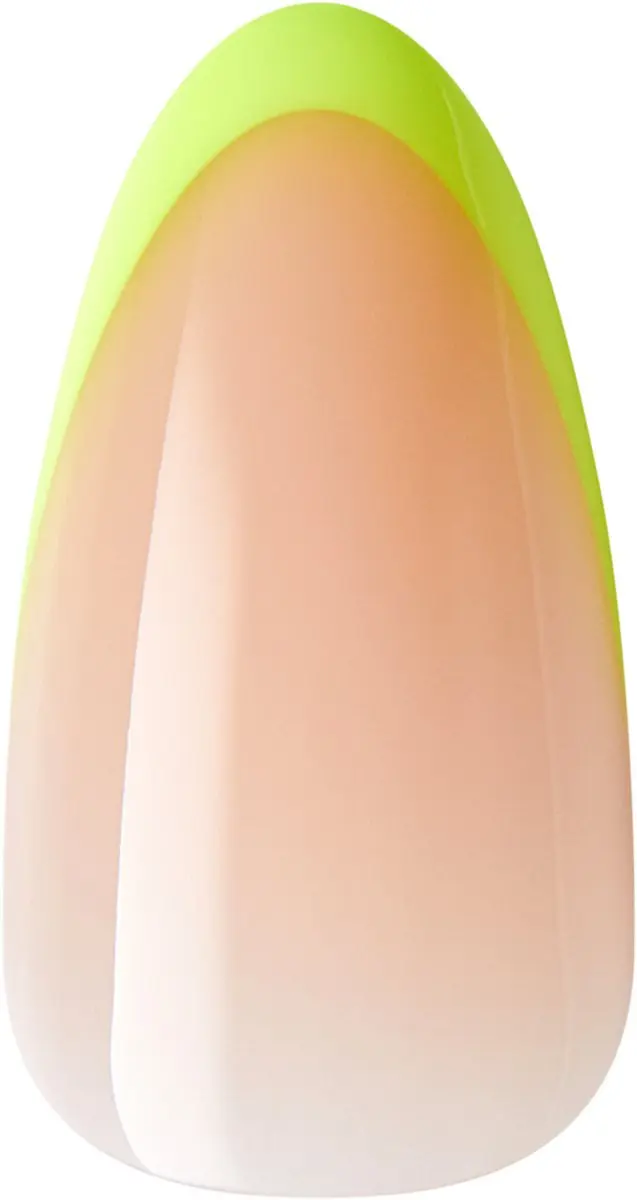 Kiss Salon Acrylic French SF002 Kunstnagels - 28 Stuks Neon Geel - afbeelding 3 van 5