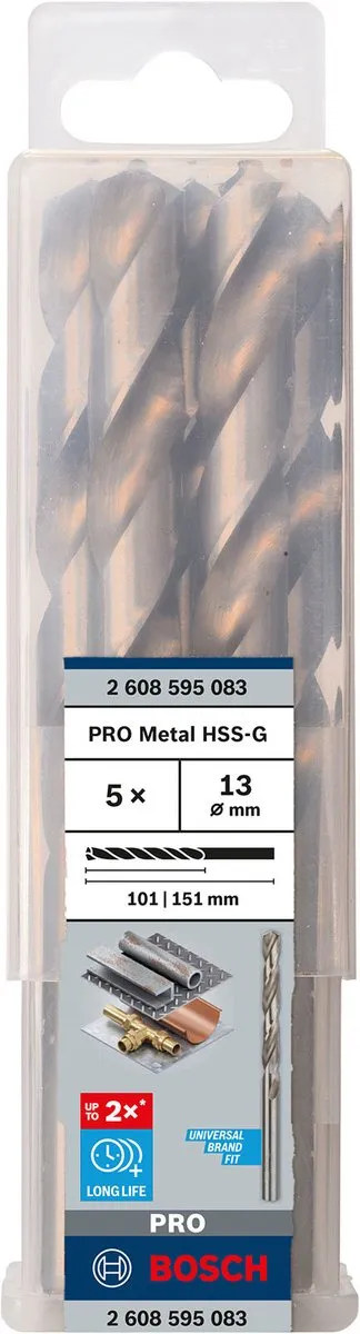 Bosch Professional ST. LINE 13.0 mm HSS-G Boor - 5 Stuks