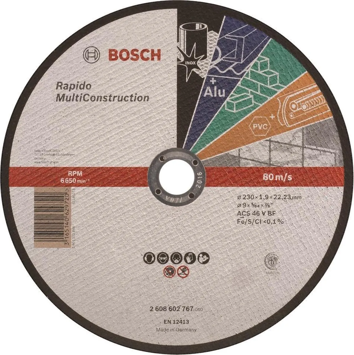 Bosch Professional DSS MC 230X1.9X22.23mm Slijpschijf - Metaal/Kunststof/Steen - afbeelding 6 van 6