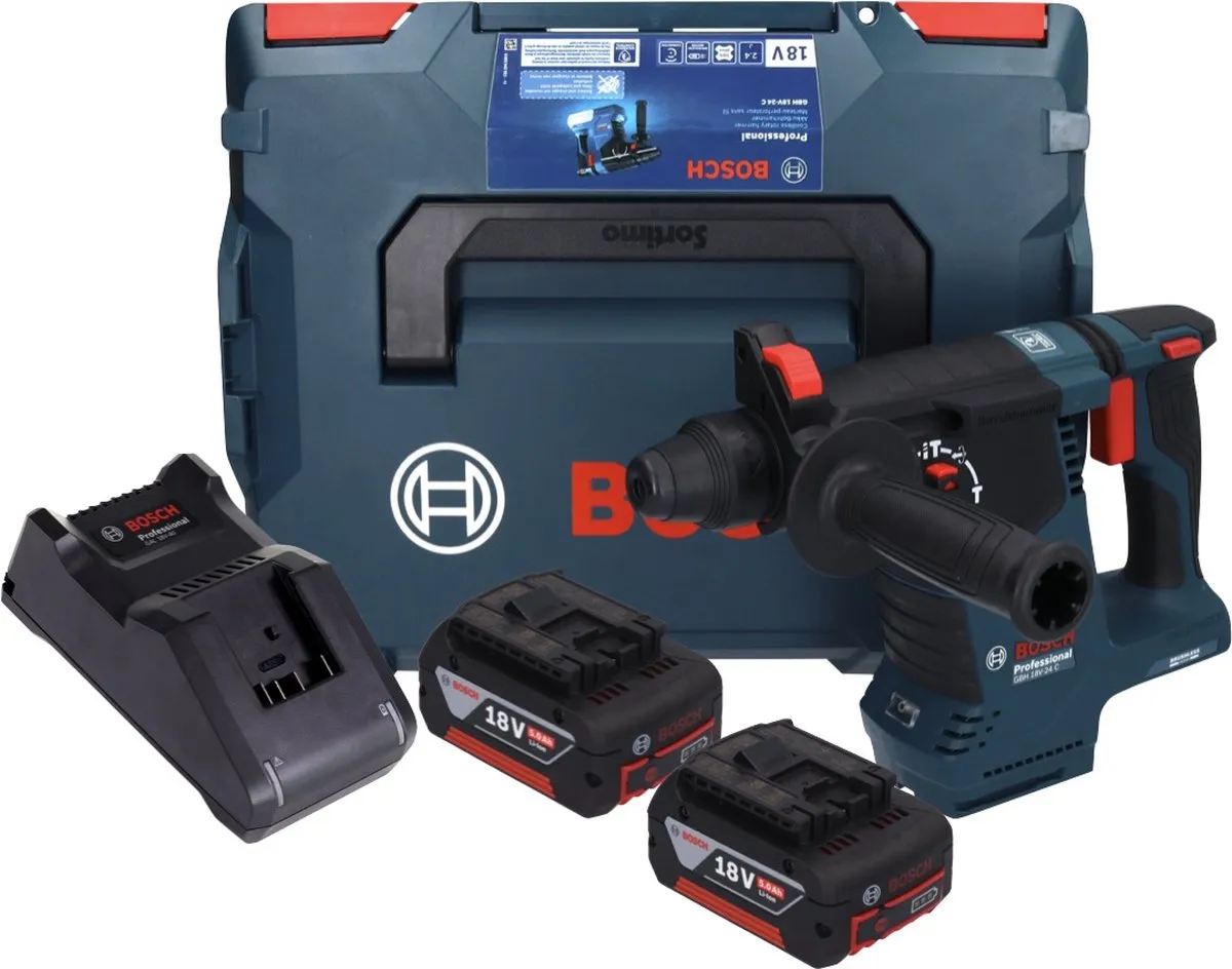 Bosch Professional GBH 18V-24 C Boorhamer - 2x 5,0Ah accu + lader
