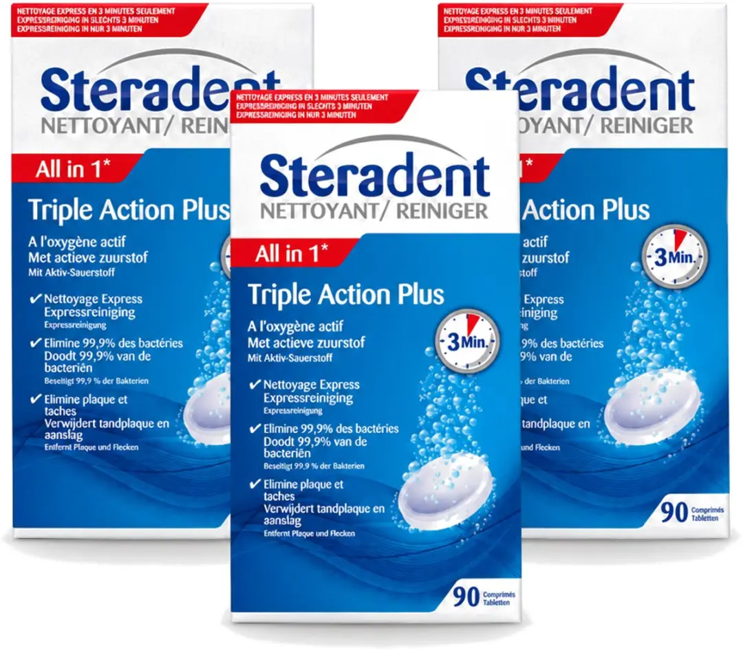 3 x Steradent