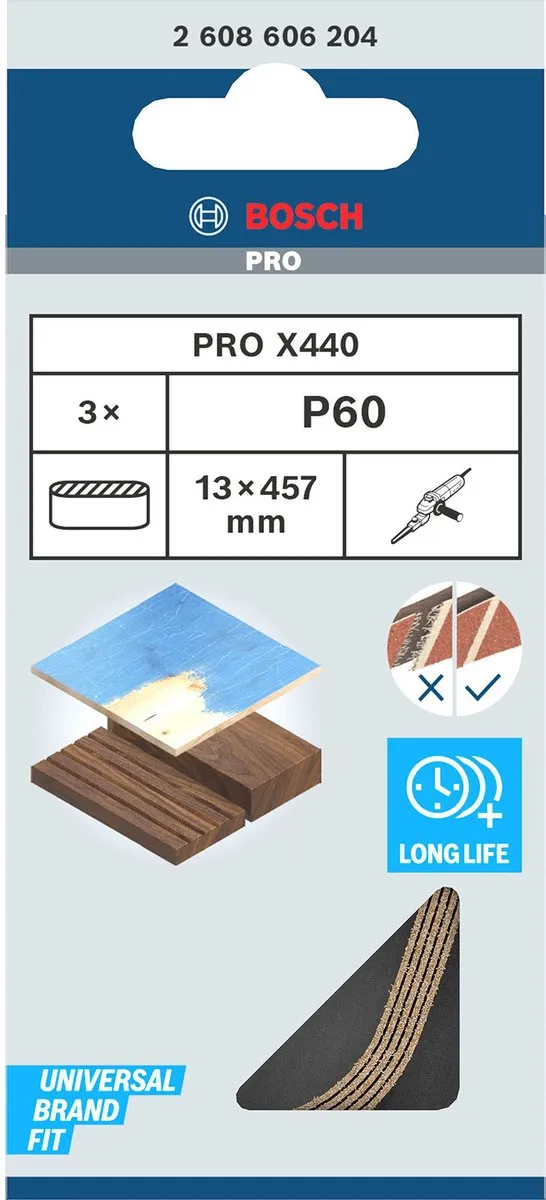 Bosch Professional 3 Banden 13x457 Best Wood+Paint - 3 Stuks