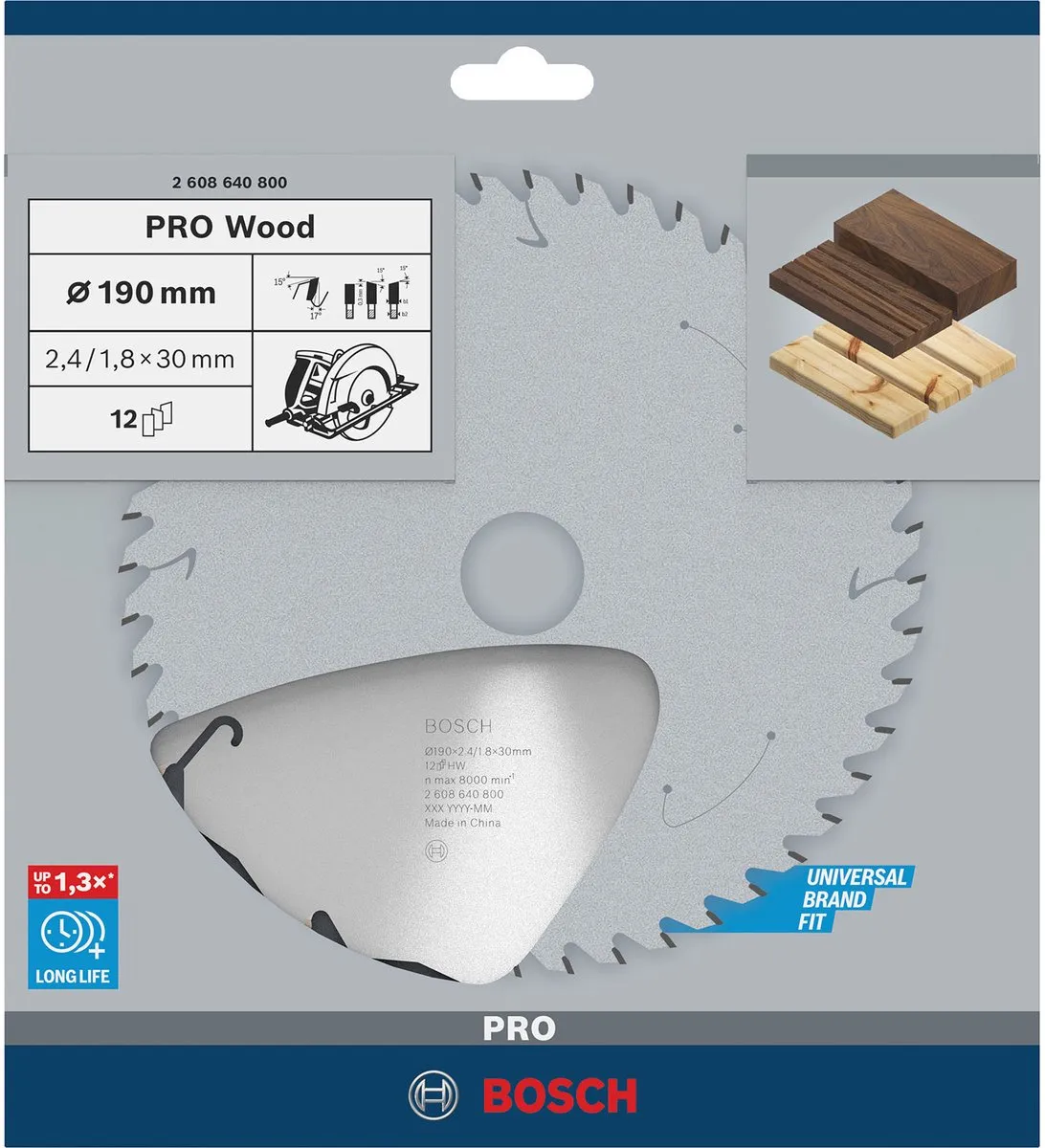 Bosch Professional CIRKZB SPEED 190X30X2,6 Zaagblad - Hout