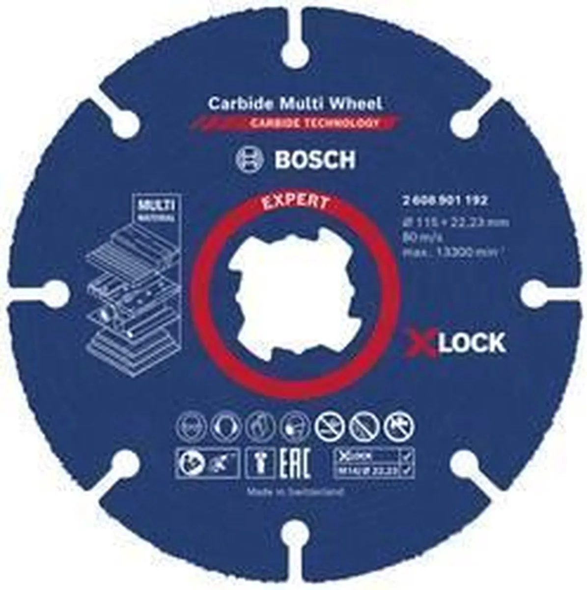Bosch Professional EXPERT X-Lock Doorslijpschijf Carbide 115mm Metaal