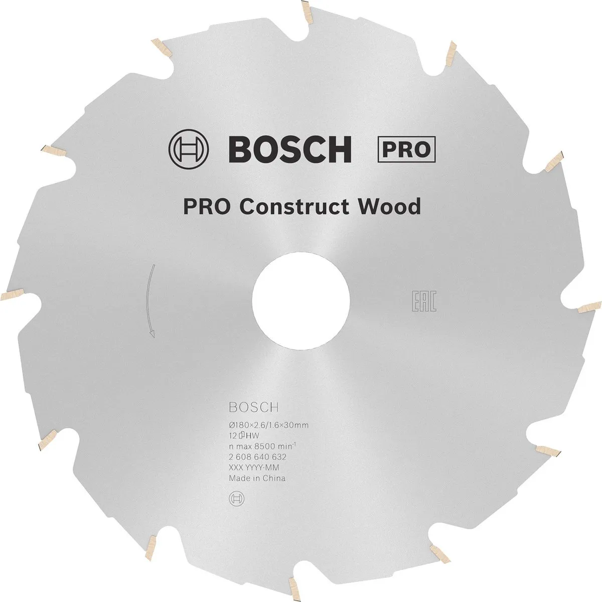 Bosch Professional Cirkelzaagblad Construct Wood 180mm - Hout