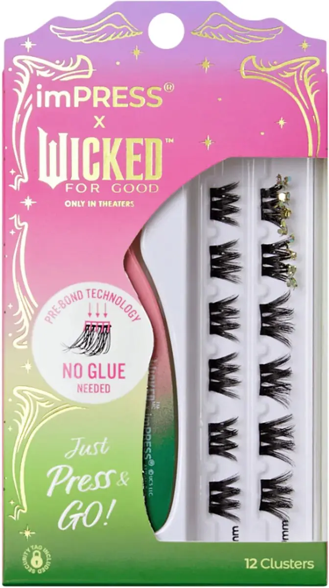 WICKED KISS imPRESS - Kunstwimpers Klemmen - Zelfklevend, Inclusief Pincet, 1 Set - afbeelding 2 van 2