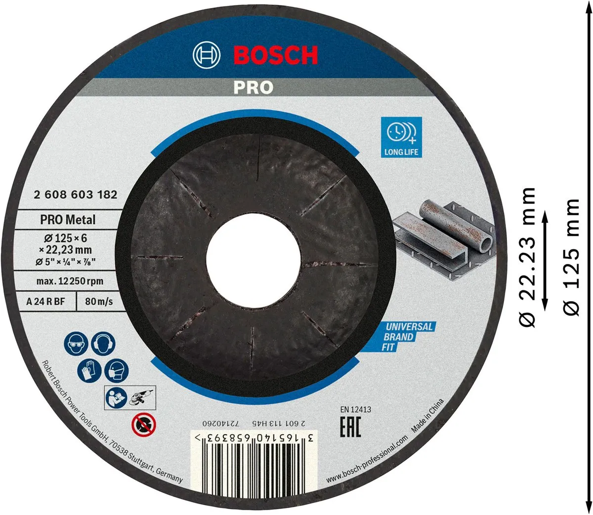Bosch Professional Afbraamschijf Standard for Metal A 24 P BF 125mm